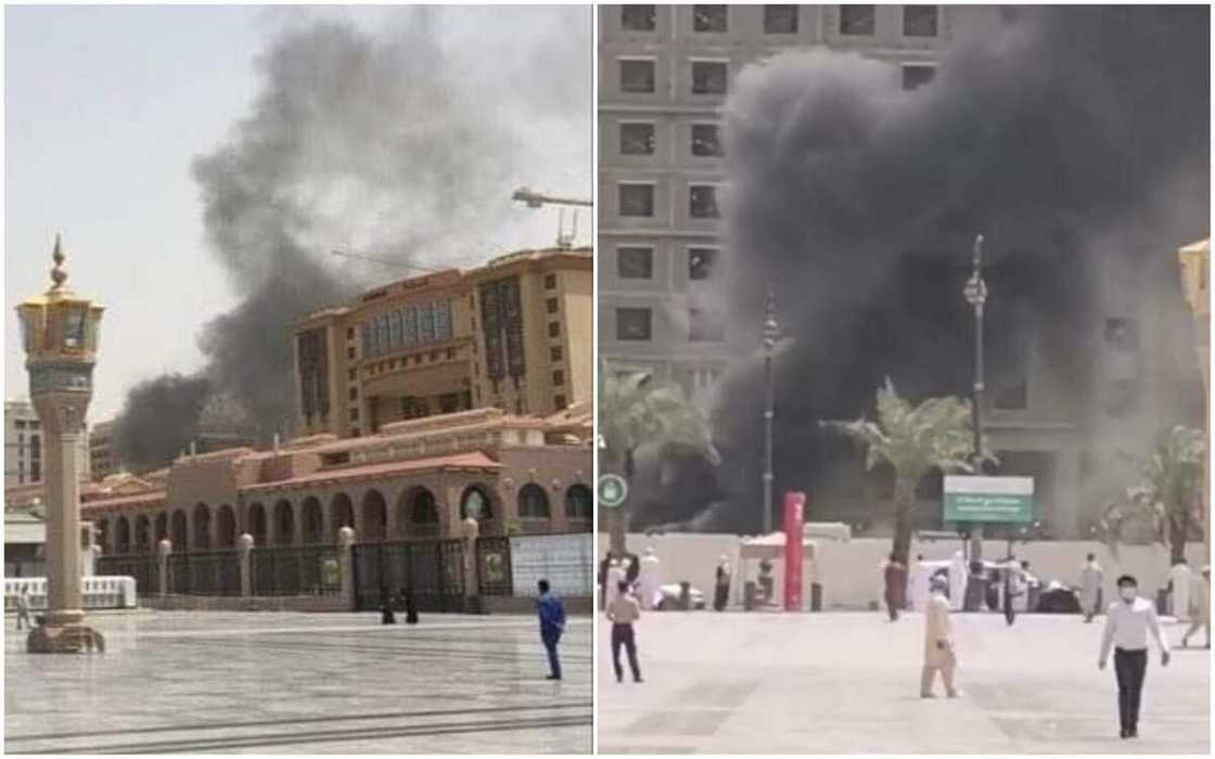 Yanzu-Yanzu: Bidiyo da Hotunan Gobarar Da Ta Tashi Kusa Da Masallacin Annabi a Madina Yanzu-Yanzu: Bidiyo da Hotunan Gobarar Da Ta Tashi Kusa Da Masallacin Annabi a Madina