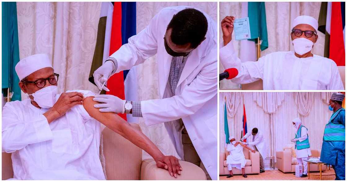 Breaking: Buhari Takes Second Dose of COVID-19 Vaccine, Presidency Shares Photos