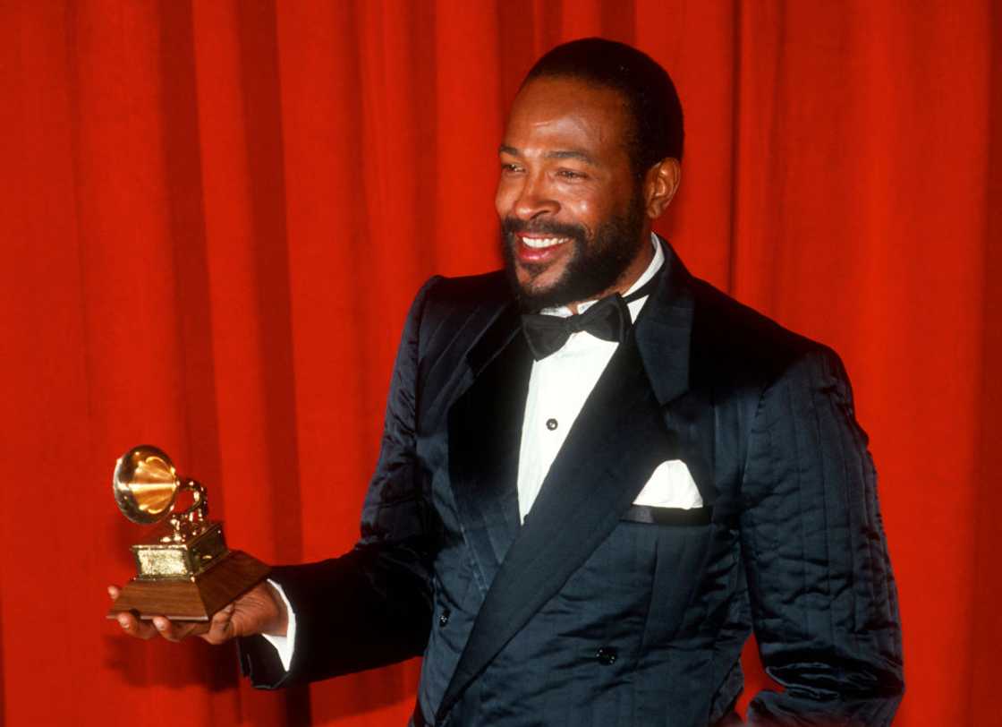 Singer Marvin Gaye at the Grammy Awards 1983 Singer Marvin Gaye at the Grammy Awards 1983