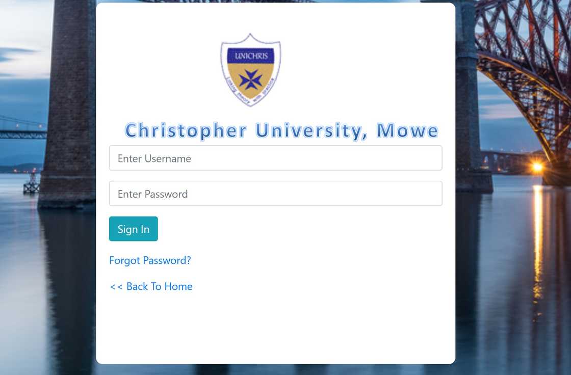 Christopher University portal Christopher University portal