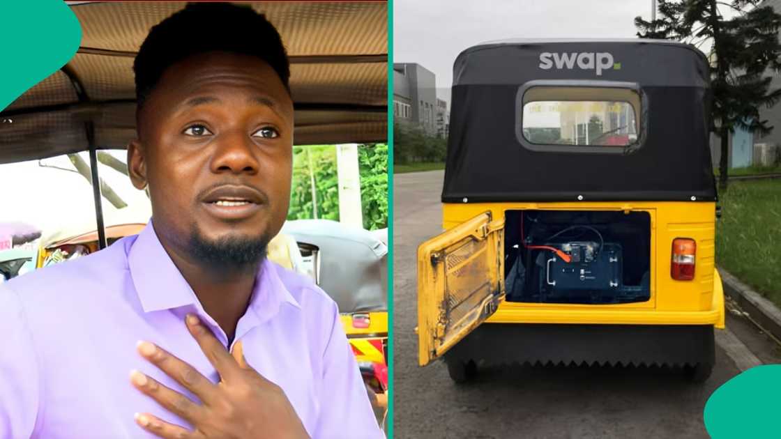 Petrol price pushes Nigerian keke driver to switch to EV tricycle for his daily work