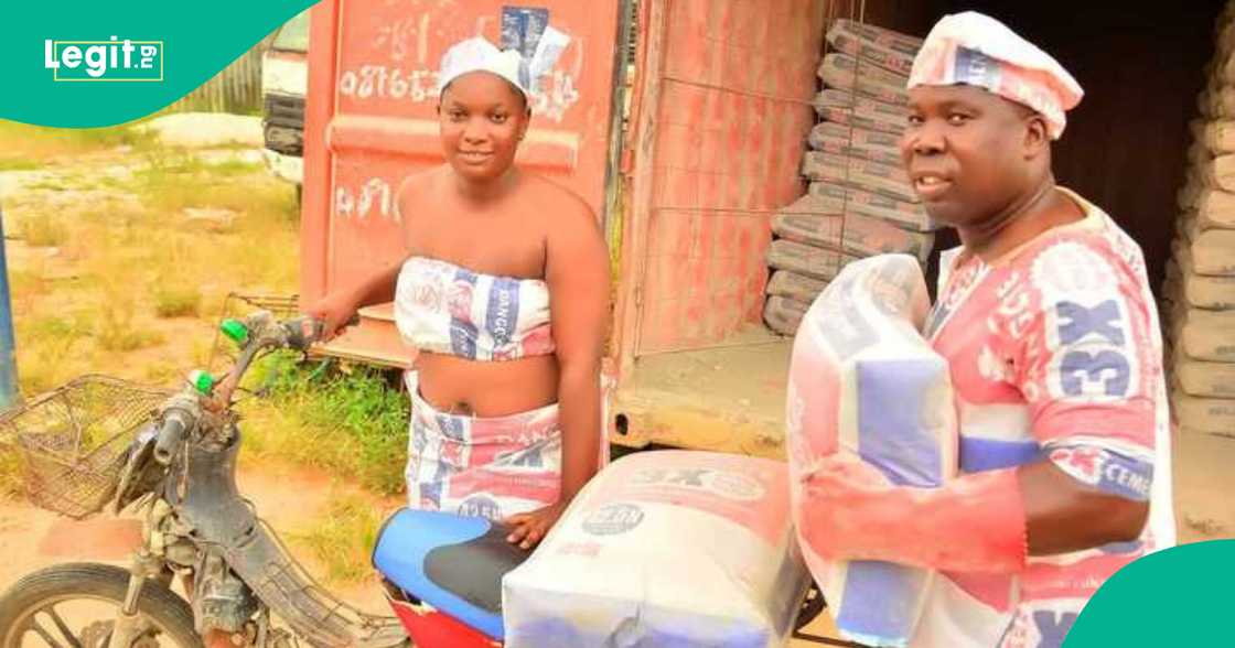 Cement seller announces his forthcoming wedding, uses Dangote cement sacks for his pre-wedding shoot, gives reason Cement seller announces his forthcoming wedding, uses Dangote cement sacks for his pre-wedding shoot, gives reason