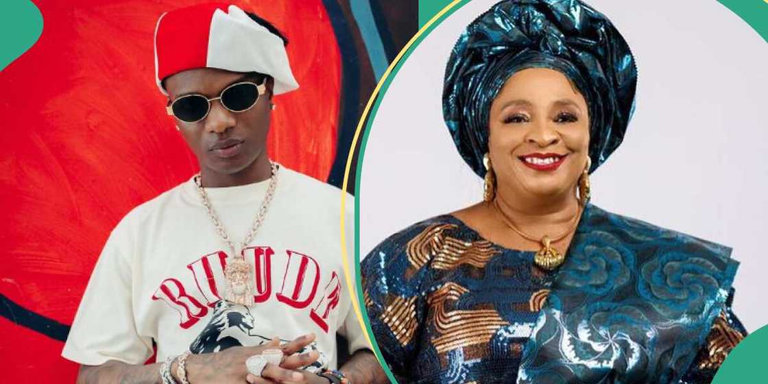 Wizkid and his mother. Wizkid and his mother.