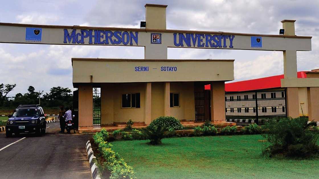 McPherson University's entrance