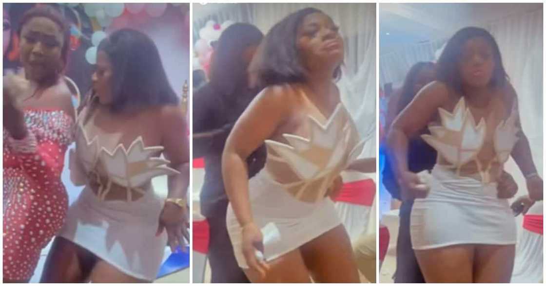 Pretty wedding guest wows many with her impressive dance performance Pretty wedding guest wows many with her impressive dance performance
