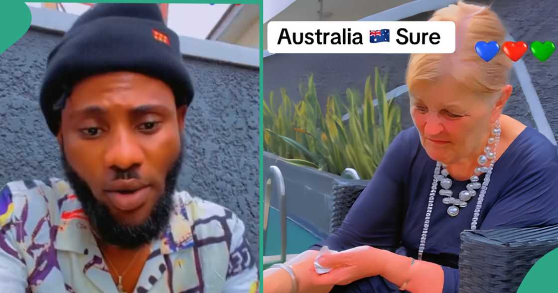 Viral video of Nigerian man and his older white lover raises concern Viral video of Nigerian man and his older white lover raises concern