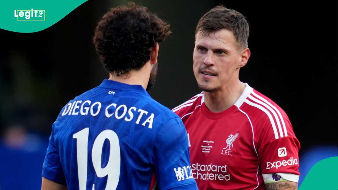 Diego Costa, Martin Skrtel, Chelsea, Liverpool, Stamford Bridge, London, England.