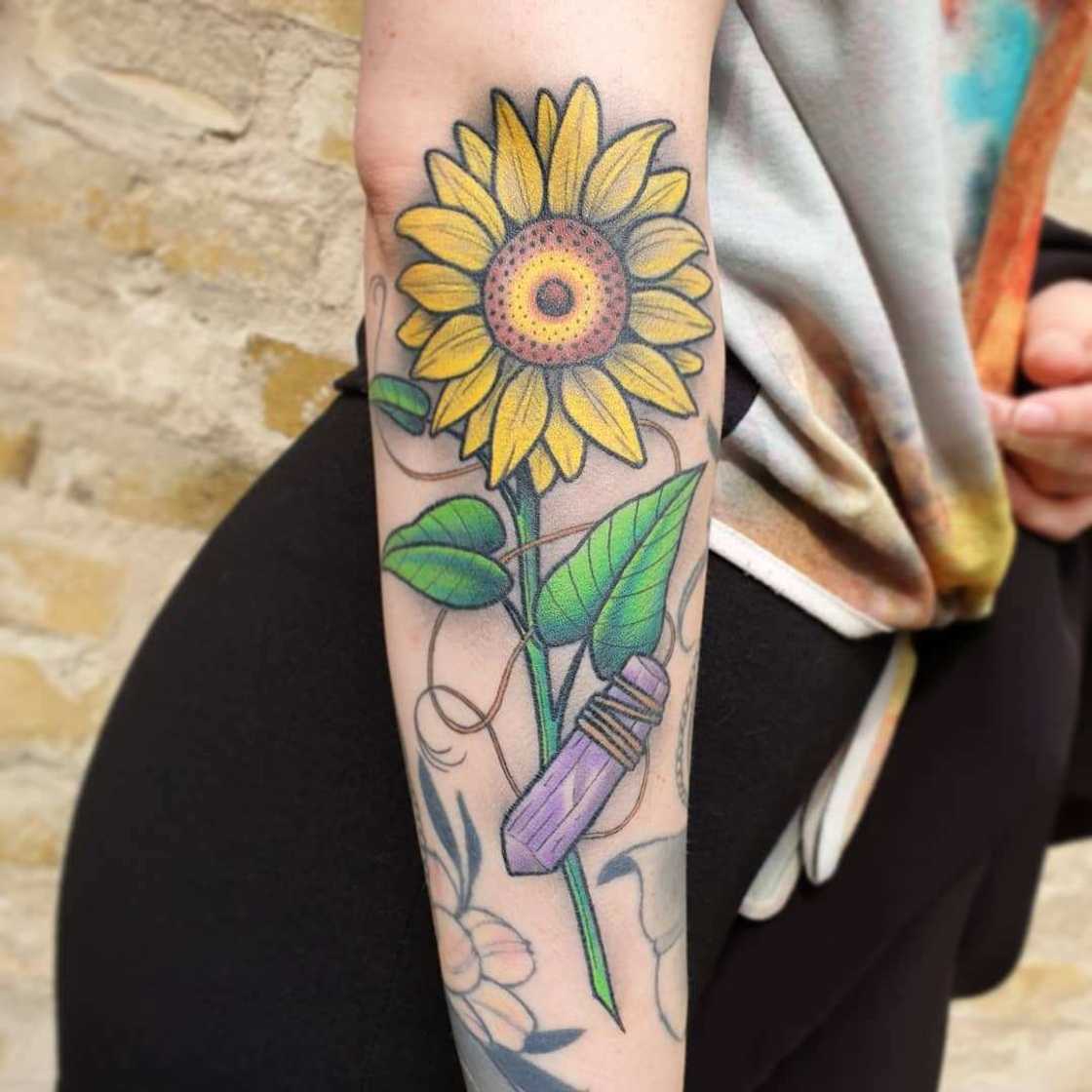 Sunflower tattoo