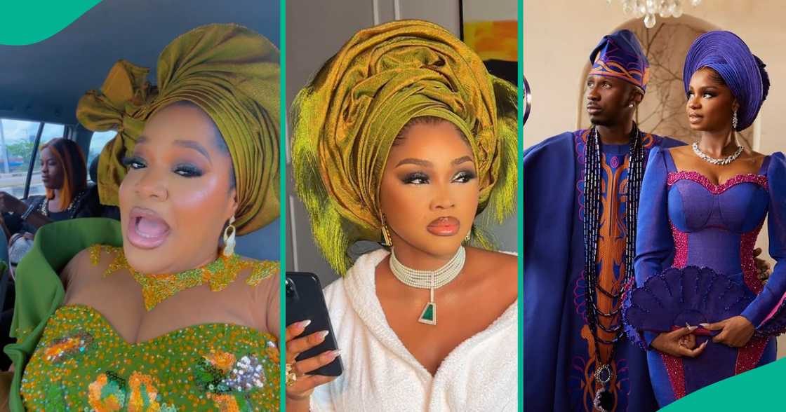Nollywood stars turn up for Iyabo Ojo's daughter's traditional wedding. Nollywood stars turn up for Iyabo Ojo's daughter's traditional wedding.