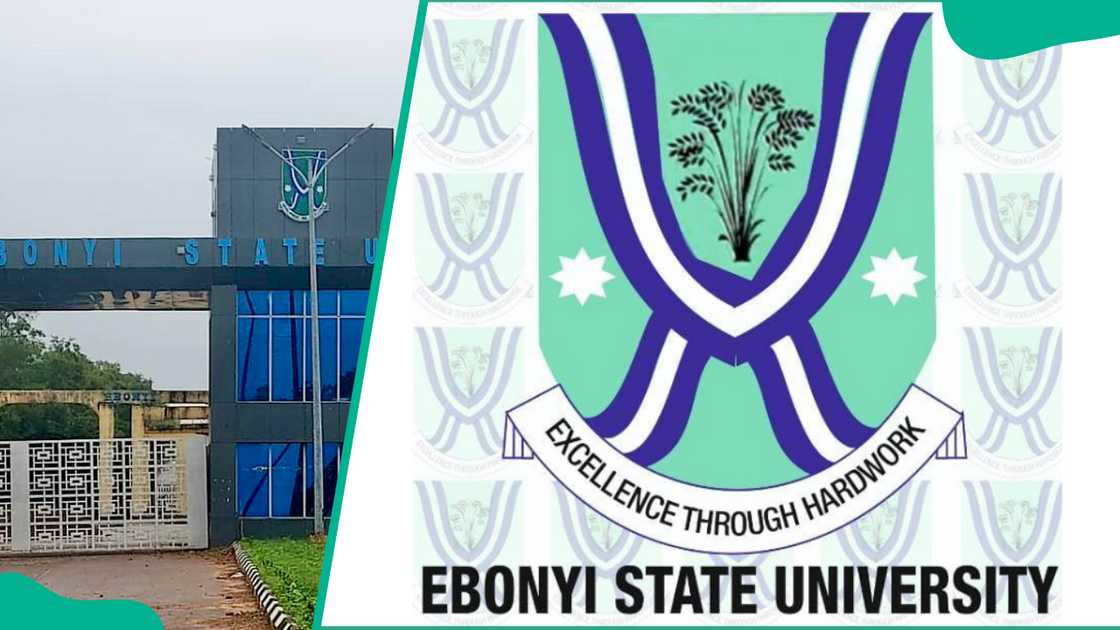 EBSU entrance (L). The EBSU logo (R)