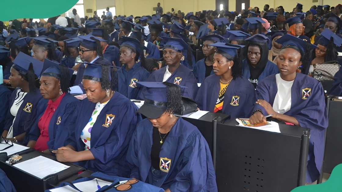 Ajayi Crowther University students in graduation growns Ajayi Crowther University students in graduation growns
