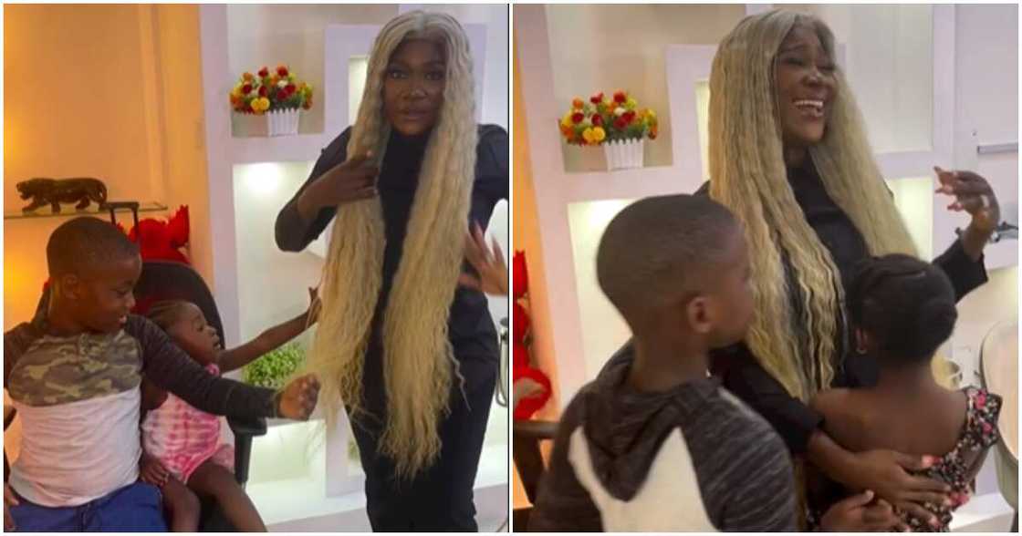 Mercy Johnson and kids Mercy Johnson and kids