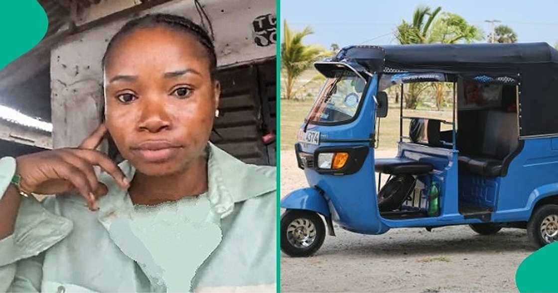 Lady shares experience being only passenger in keke