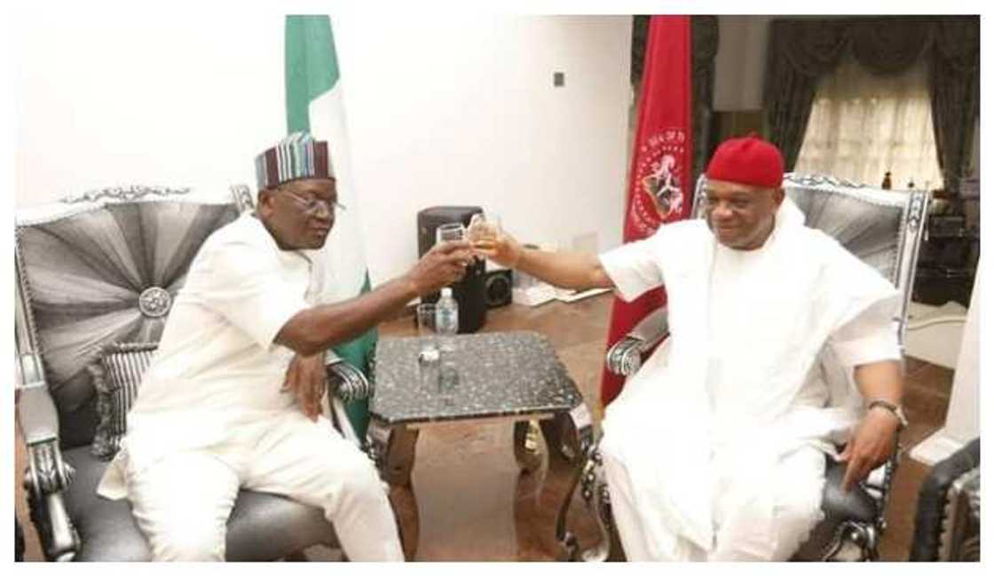 Governor Ortom and Senator Orji Kalu Governor Ortom and Senator Orji Kalu