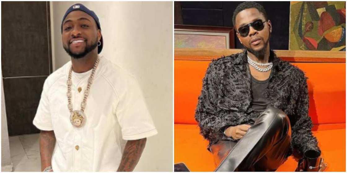 Davido visits Kizz Daniel's studio Davido visits Kizz Daniel's studio