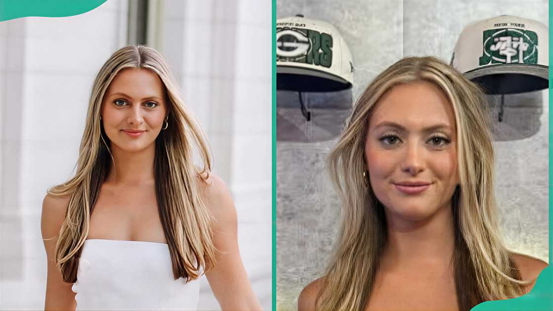 Kelly Levis is posing for a photo at the University of Wisconsin-Madison and at the 2023 NFL draft Kelly Levis is posing for a photo at the University of Wisconsin-Madison and at the 2023 NFL draft