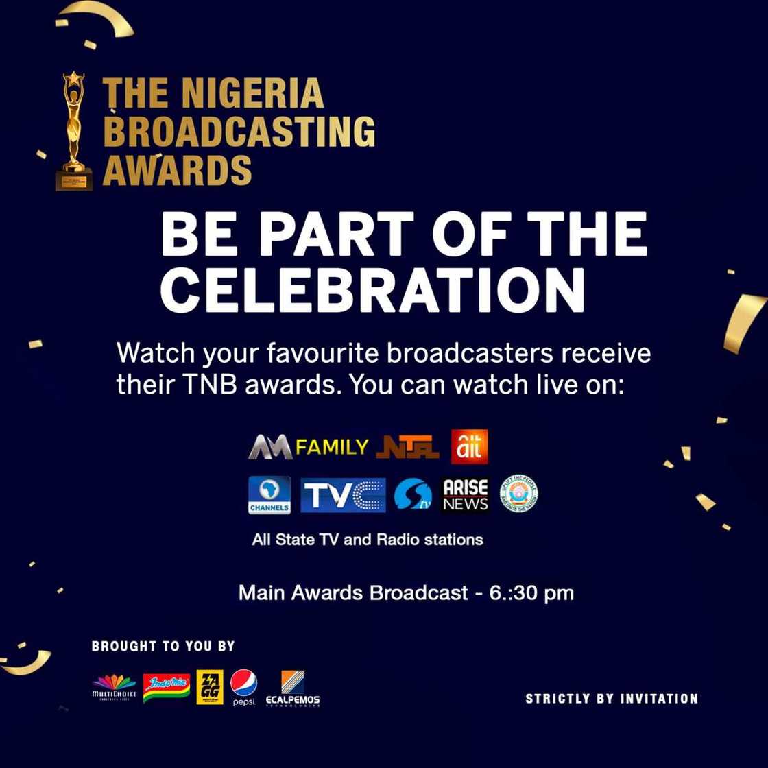 Watch the Nigeria Broadcasting Awards Tonight on Africa Magic Family, Terrestrial Stations Watch the Nigeria Broadcasting Awards Tonight on Africa Magic Family, Terrestrial Stations