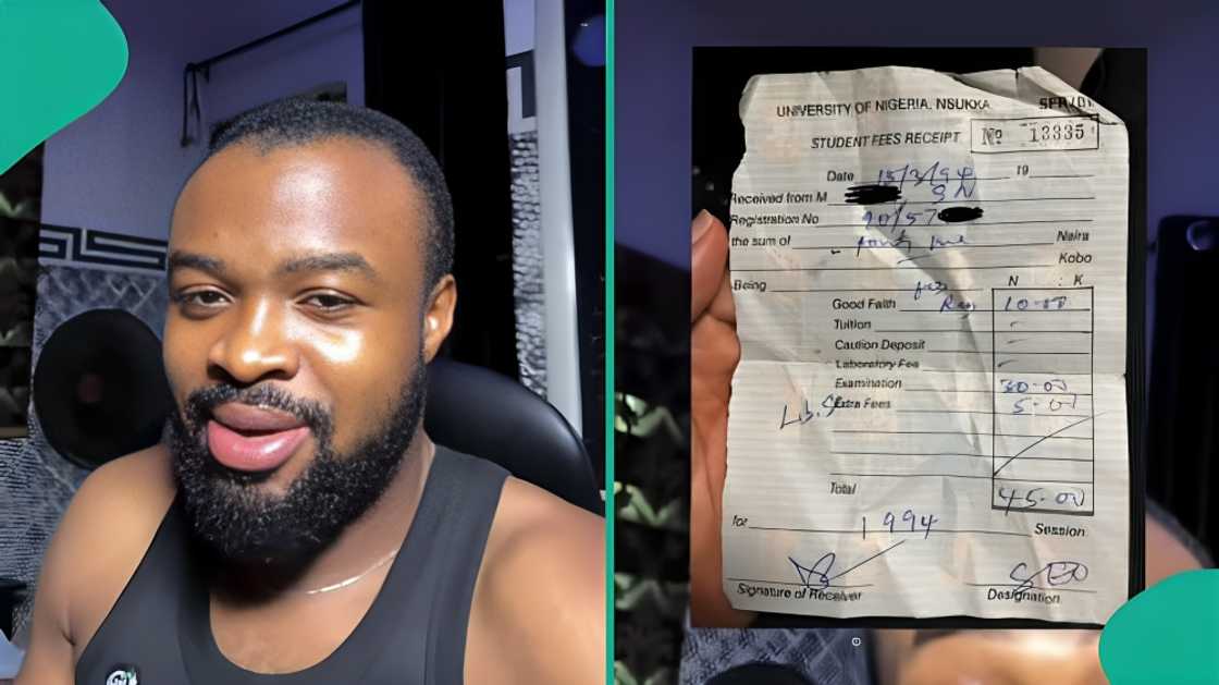 Man reacts after finding mother’s 1994 school fees receipt from UNN Man reacts after finding mother’s 1994 school fees receipt from UNN