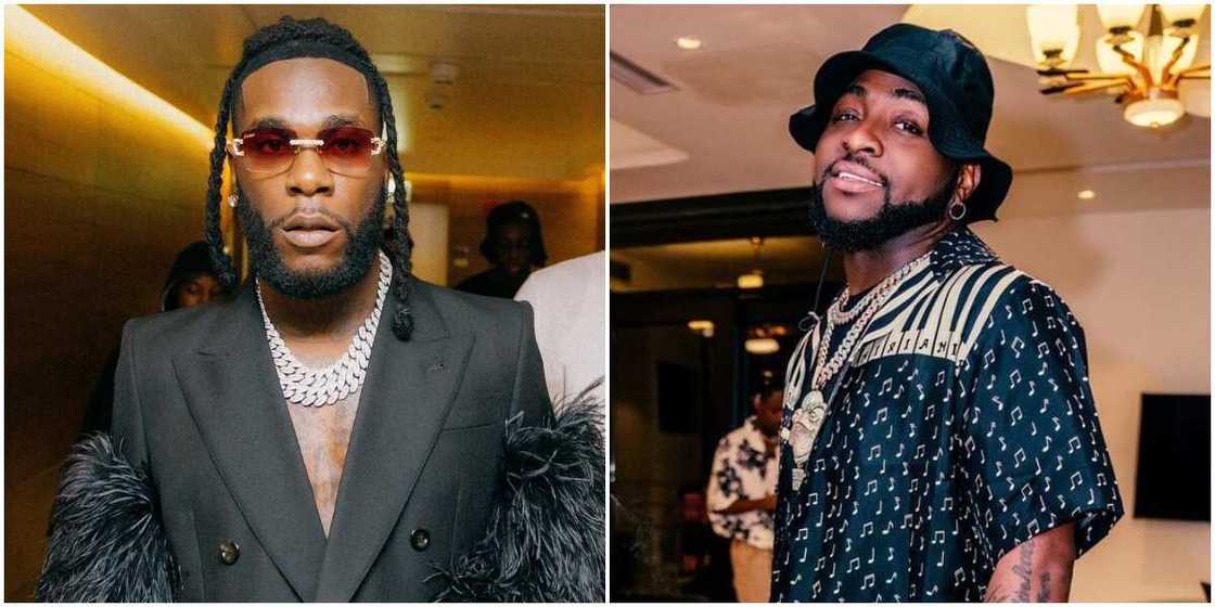 Burna Boy Writes about lies hours after Davido said he Made N13 billion in 2021