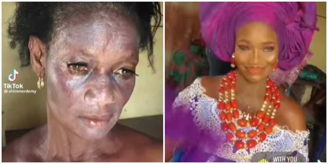 Makeup transformation. Makeup transformation.