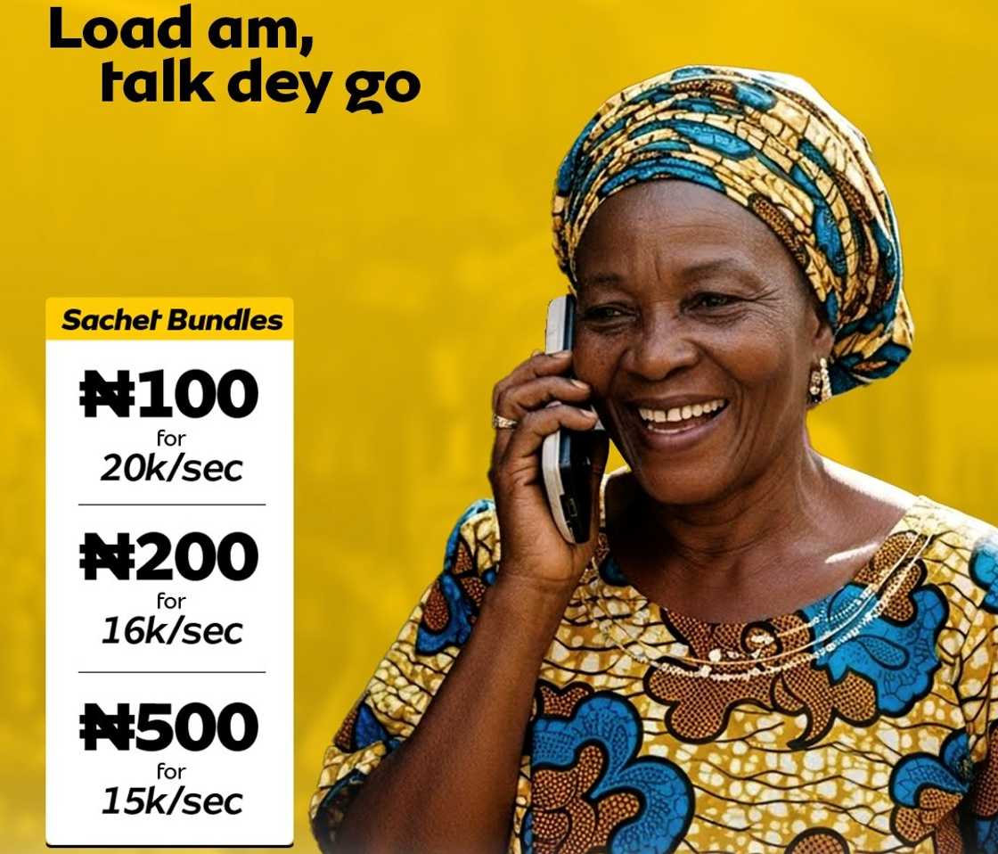 A promotional advertisement for MTN Nigeria Sachet Bundles A promotional advertisement for MTN Nigeria Sachet Bundles