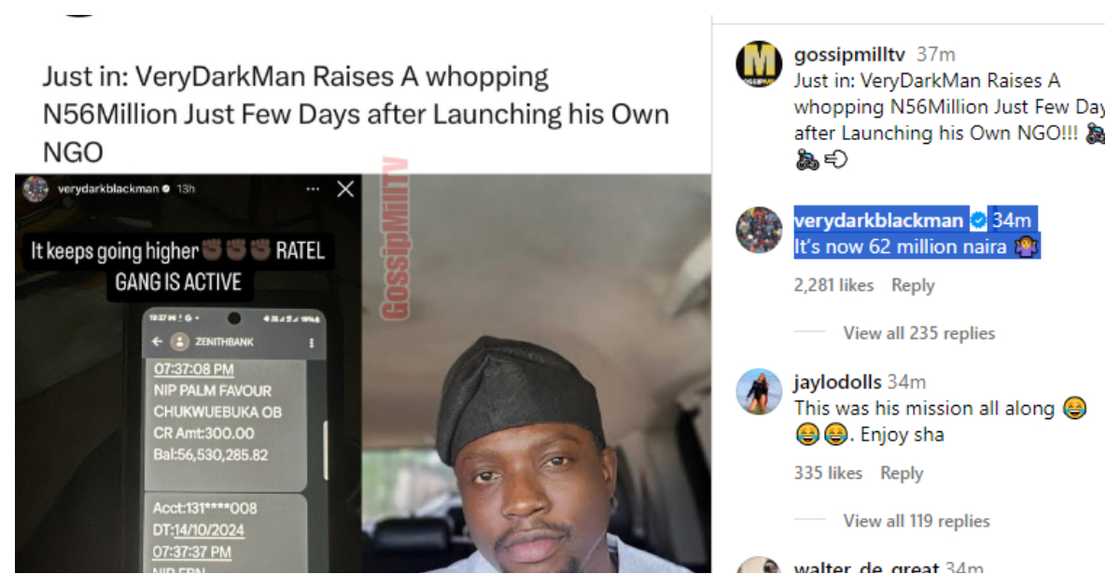 VeryDarkMan raises whopping N62Million for NGO VeryDarkMan raises whopping N62Million for NGO