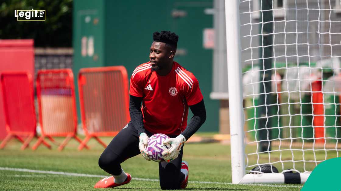 Andre Onana, Manchester United, Carrington Training Ground, Cameroon, England. Andre Onana, Manchester United, Carrington Training Ground, Cameroon, England.