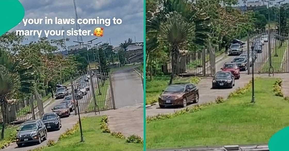 Nigerian man arrives bride's house in convoy Nigerian man arrives bride's house in convoy