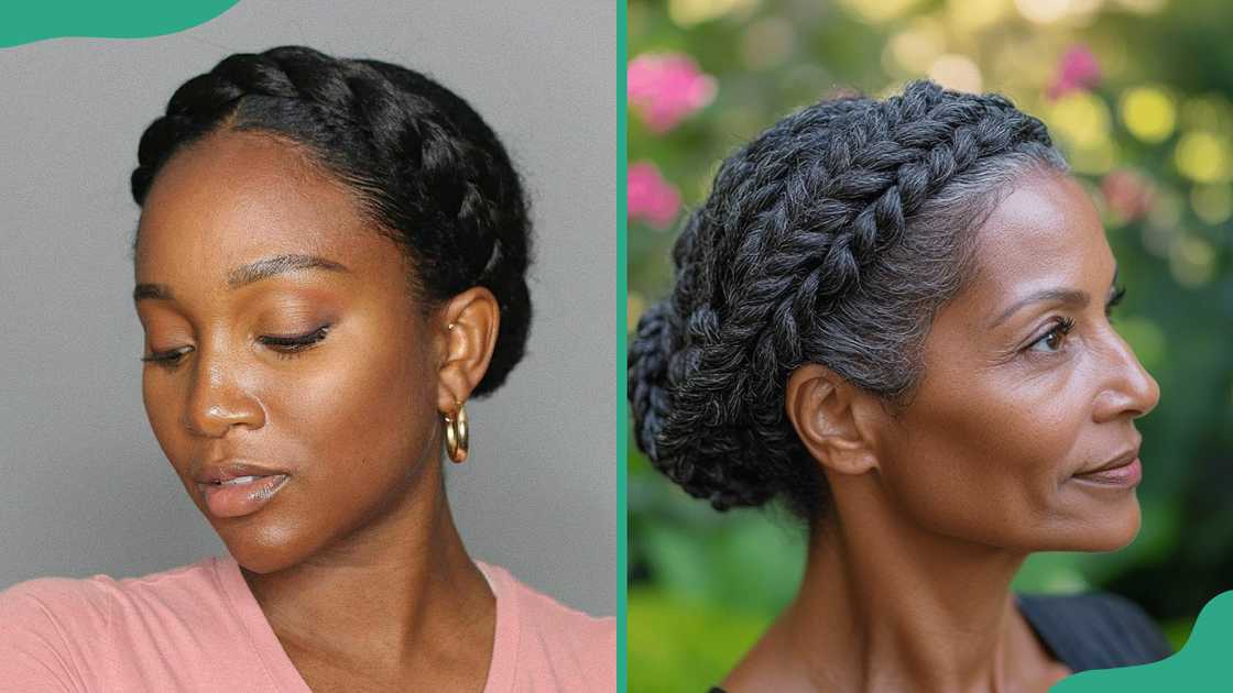 Braided crown hairstyle for long hair Braided crown hairstyle for long hair