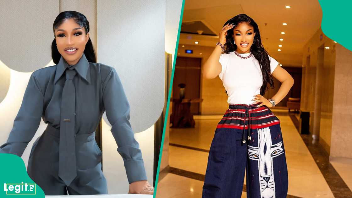 Tonto Dikeh shares a video of her unique greeting style when her father arrived at her son's birthday party, sparks reactions online.