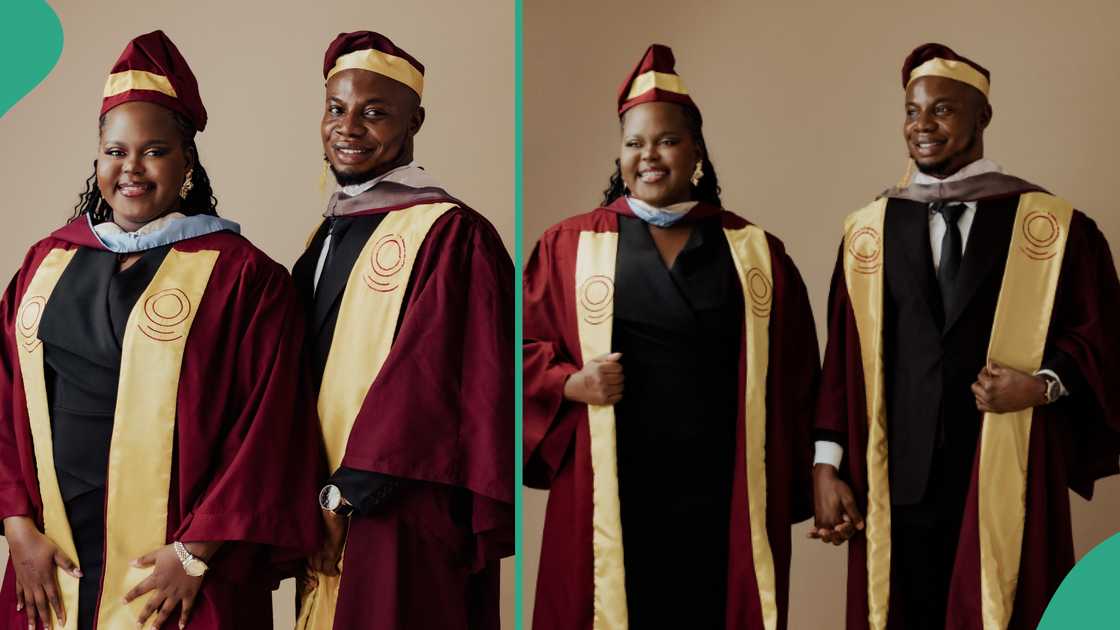 Lady and her husband graduate from UNILAG. Lady and her husband graduate from UNILAG.