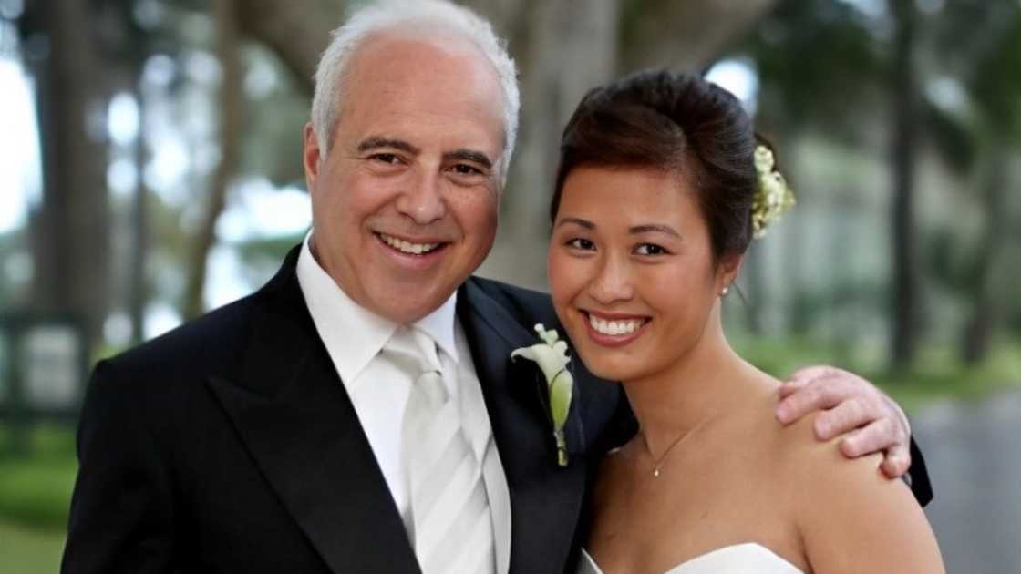 Tina Lai and her husband Jeffrey Lurie pictured on their wedding day.