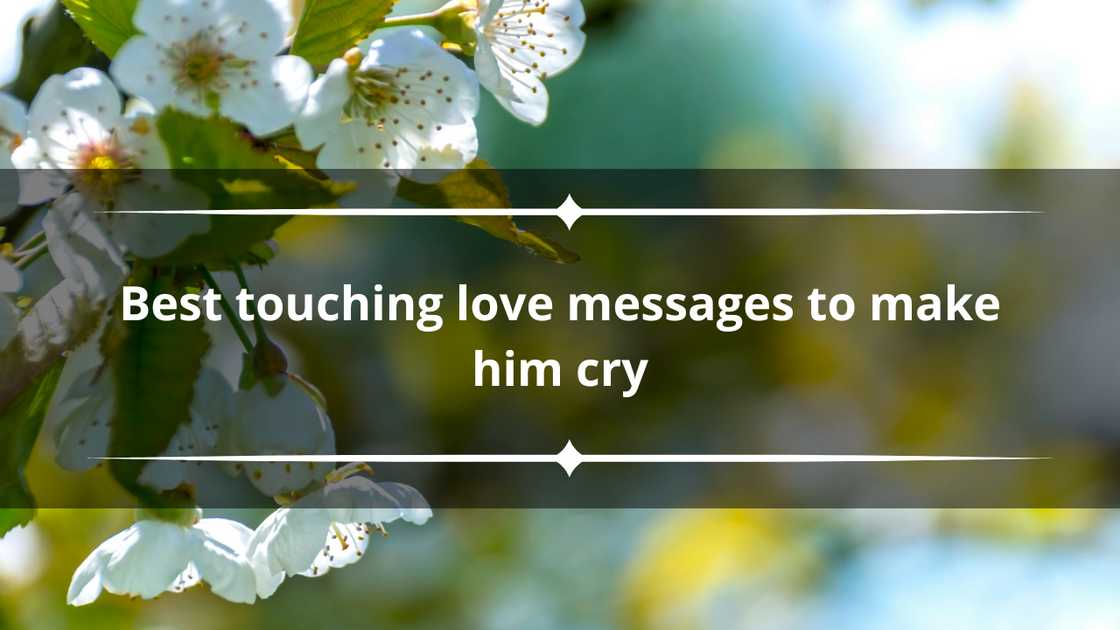 Best touching love messages to make him cry