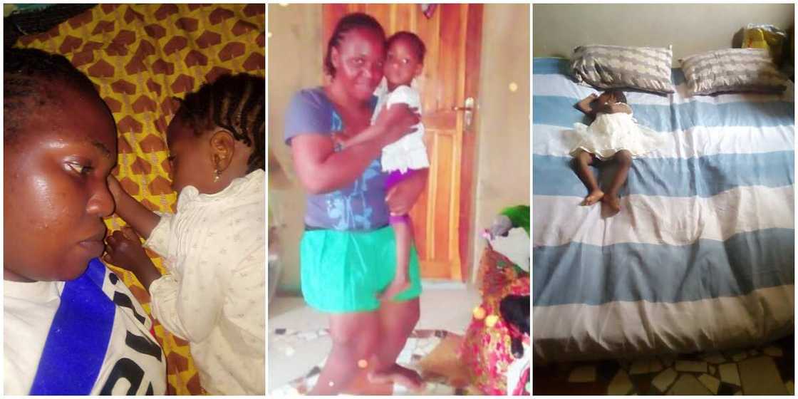 Lady Cries out, Says She is Tired of Sleeping on the Bare Floor with Her Kid, Nigerians Surprise Her with Bed Lady Cries out, Says She is Tired of Sleeping on the Bare Floor with Her Kid, Nigerians Surprise Her with Bed