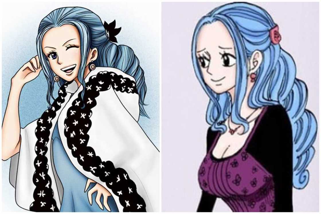 Female characters with blue hair