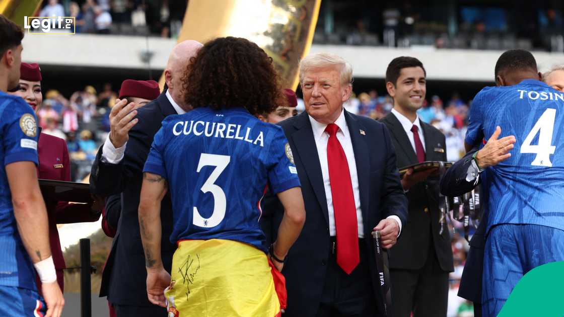 Marc Cucurella, Chelsea, Gianni Infantino, Donald Trump, USA, FIFA Club World Cup Marc Cucurella, Chelsea, Gianni Infantino, Donald Trump, USA, FIFA Club World Cup