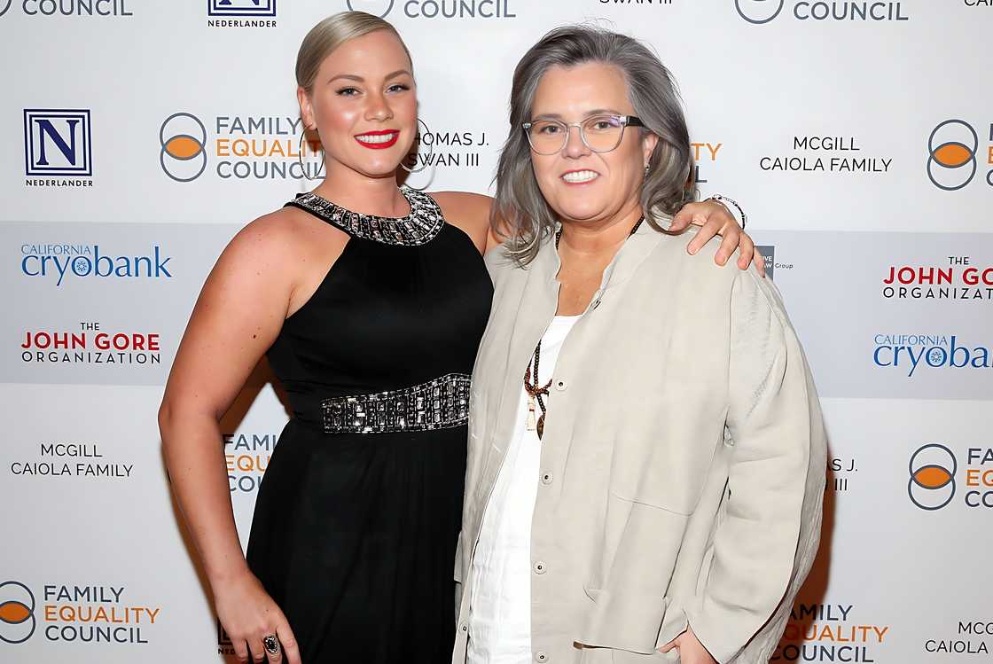 Elizabeth Rooney and Rosie O'Donnell pose on the red carpet of the Night At The Pier gala Elizabeth Rooney and Rosie O'Donnell pose on the red carpet of the Night At The Pier gala