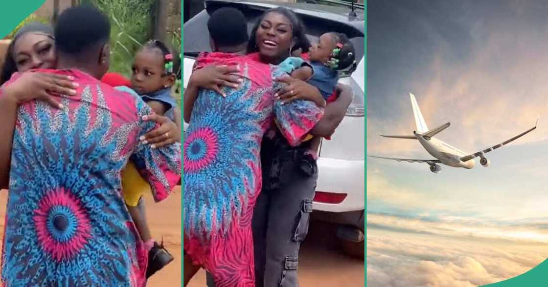 Lady returns to Nigeria after 8 years abroad. Lady returns to Nigeria after 8 years abroad.