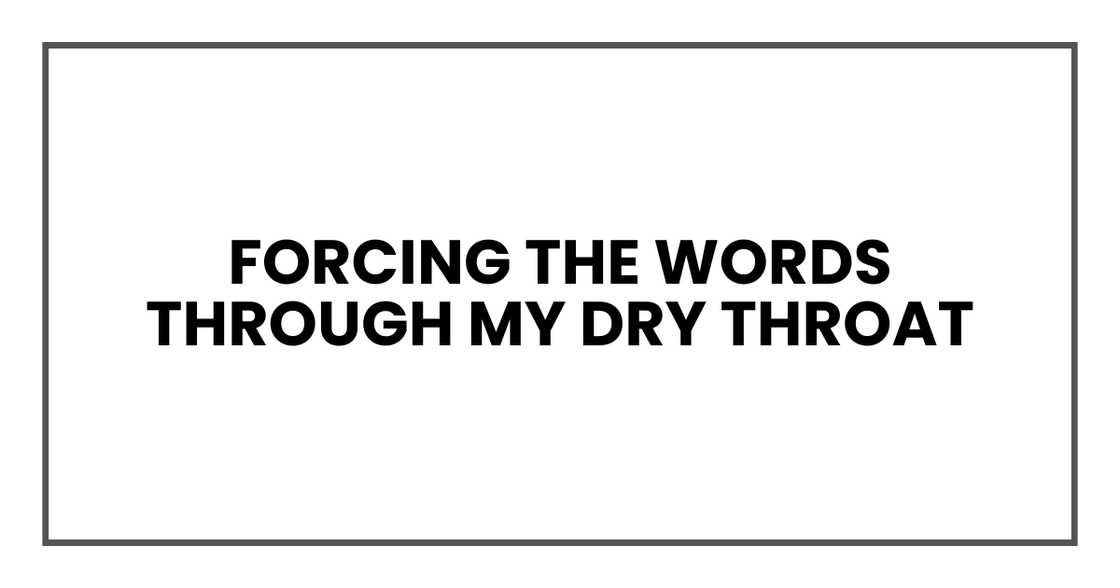 Painful confession