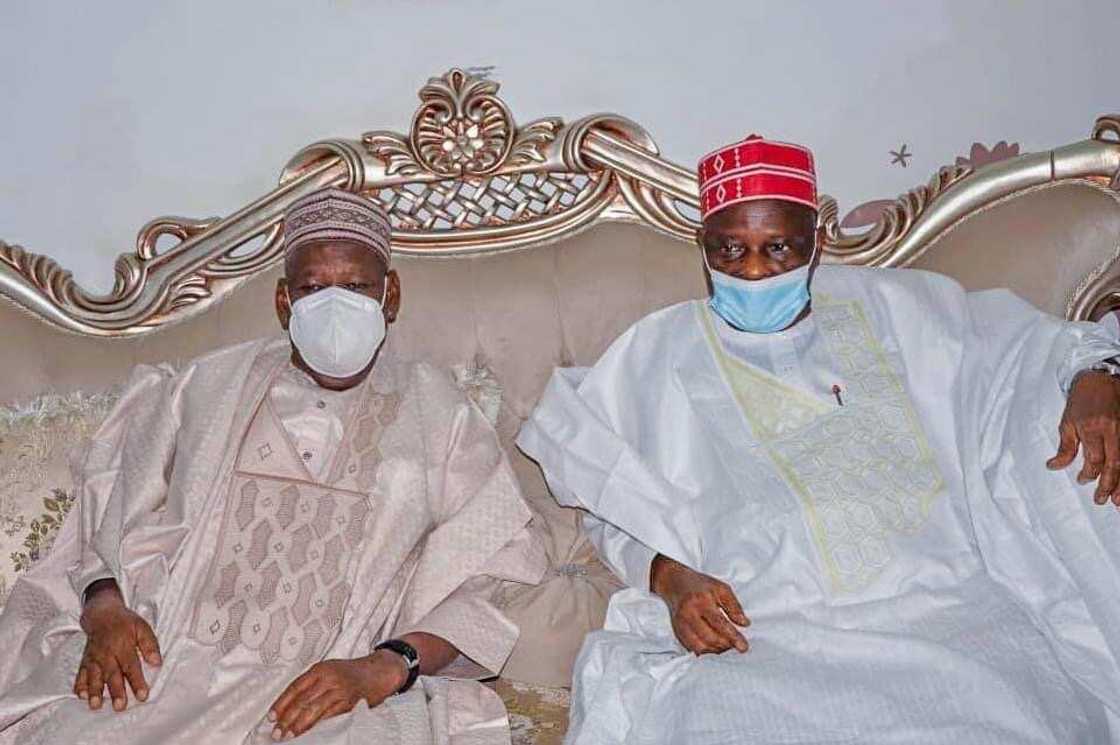 Hotunan ziyarar ta'aziyyar da Ganduje ya kaiwa Kwankwaso