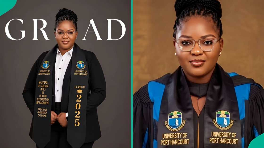 A lady bags a master’s degree and an additional certification from the University of Port Harcourt. A lady bags a master’s degree and an additional certification from the University of Port Harcourt.