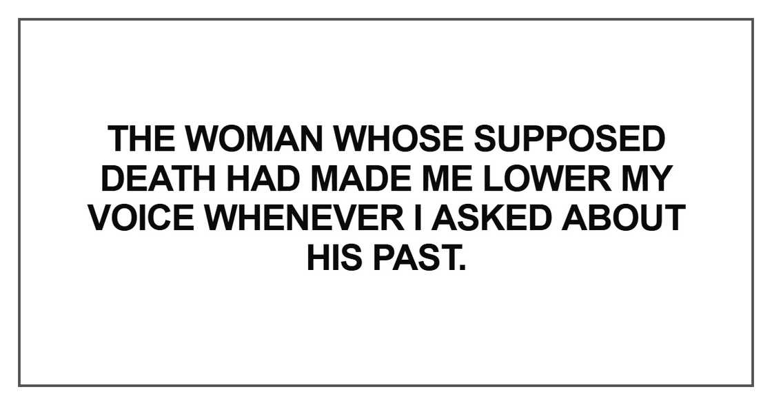 The woman whose supposed death The woman whose supposed death