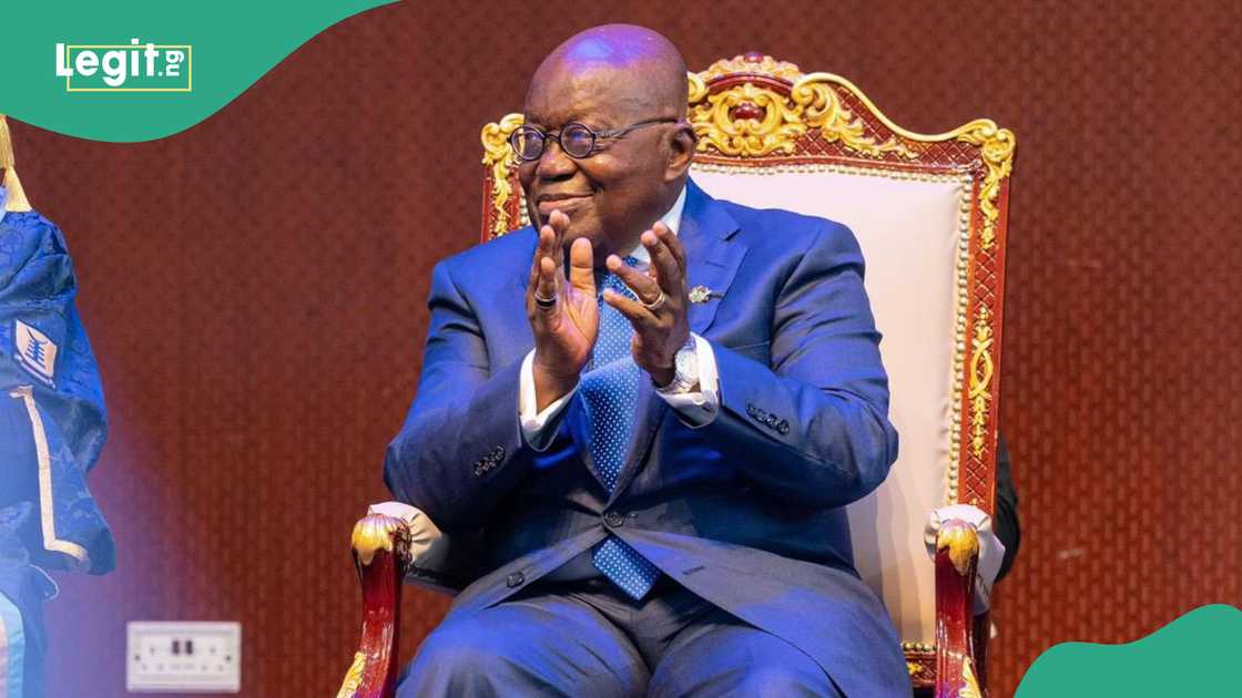 Ghana President Nana Akufo-Ado's ADC Colonel Isaac Amponsah collapsed during the president's state of the nation address on Friday, January 3 Ghana President Nana Akufo-Ado's ADC Colonel Isaac Amponsah collapsed during the president's state of the nation address on Friday, January 3