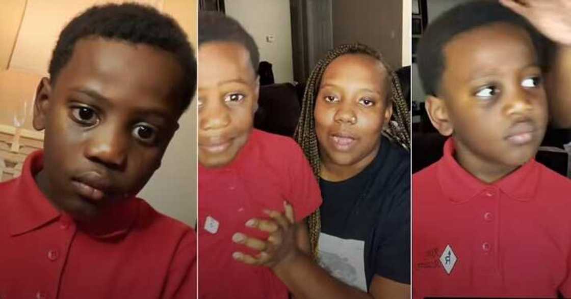 Little boy reads romantic message, mum's phone Little boy reads romantic message, mum's phone