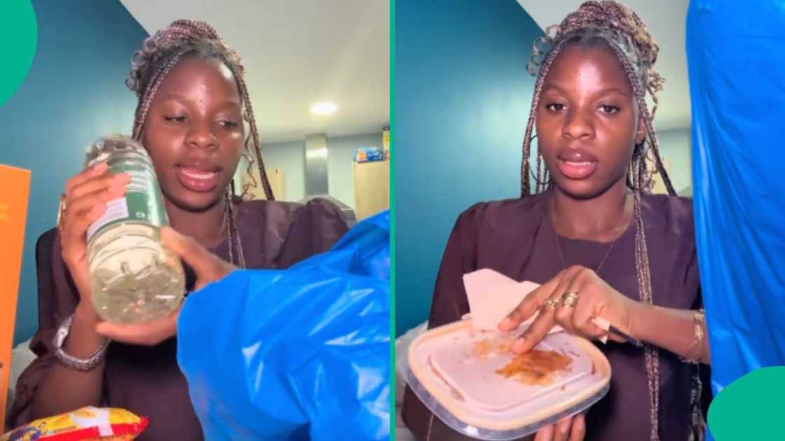 Nigerian lady shows off gifts she received after going to UK church for first time