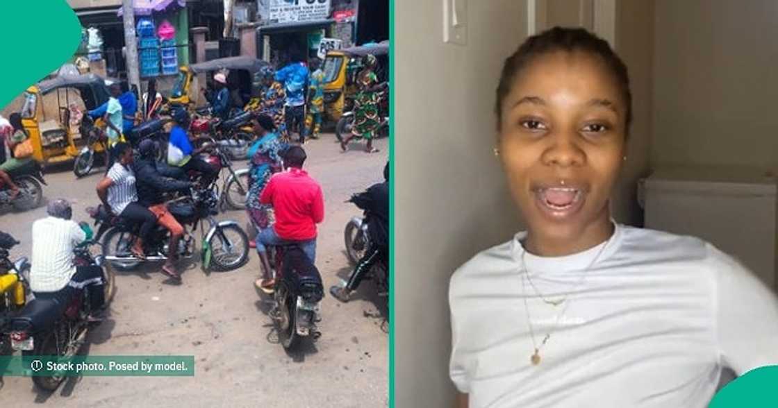 Lady in pain as rich ex-boyfriend taunts her for riding bike with new boyfriend. Lady in pain as rich ex-boyfriend taunts her for riding bike with new boyfriend.