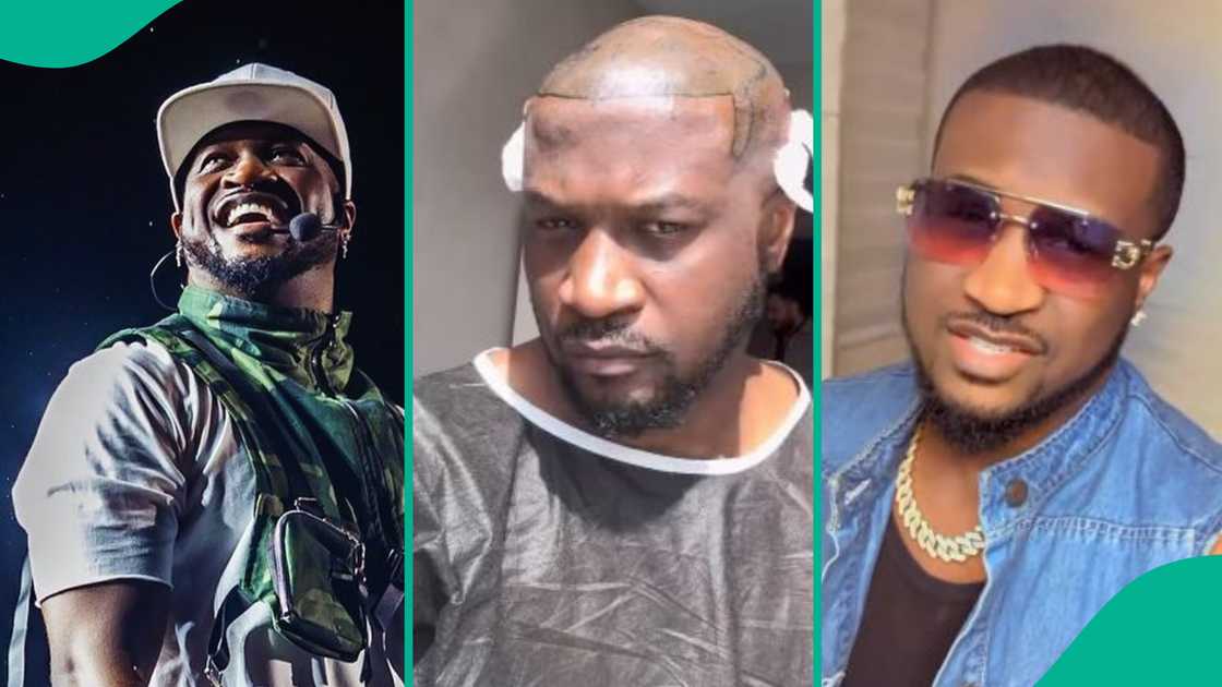 Peter Okoye shares reason for hair surgery in video. Peter Okoye shares reason for hair surgery in video.