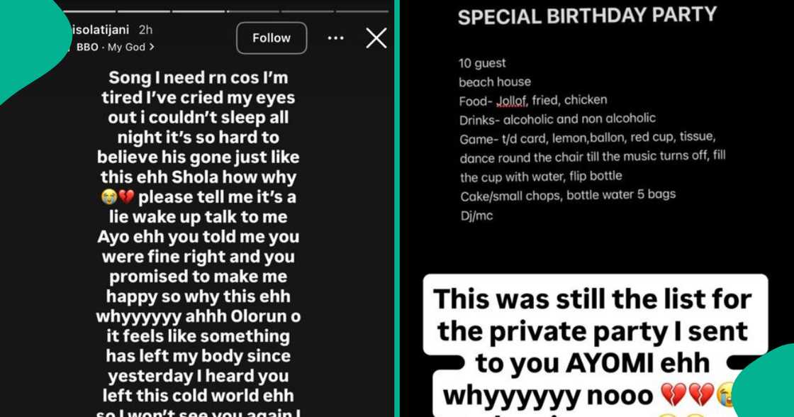 Bisola, Ayomikun's lover shares screenshots of their chats. Bisola, Ayomikun's lover shares screenshots of their chats.