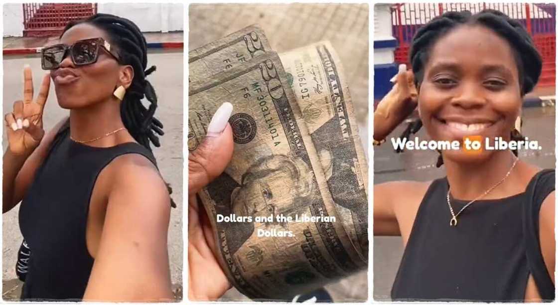 Nigerian lady visits Liberia, discovers Dollar could be withdrawn from ATMs. Nigerian lady visits Liberia, discovers Dollar could be withdrawn from ATMs.