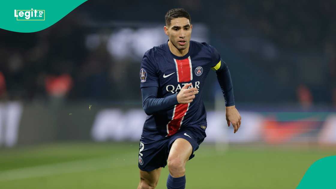 Achra Hakimi has been spotted doing his son's assignment last March. Achra Hakimi has been spotted doing his son's assignment last March.